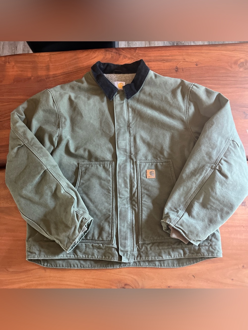 Vintage Carhartt J164 LOV Sherpa Lined Jacket Mens XL VTG Rare Olive Green